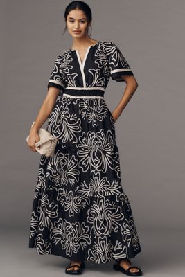 BLITHE Fitted Twofer Maxi Dress