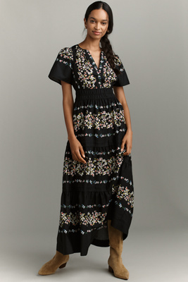 The Somerset Collection By Anthropologie The Somerset Maxi Dress In Black