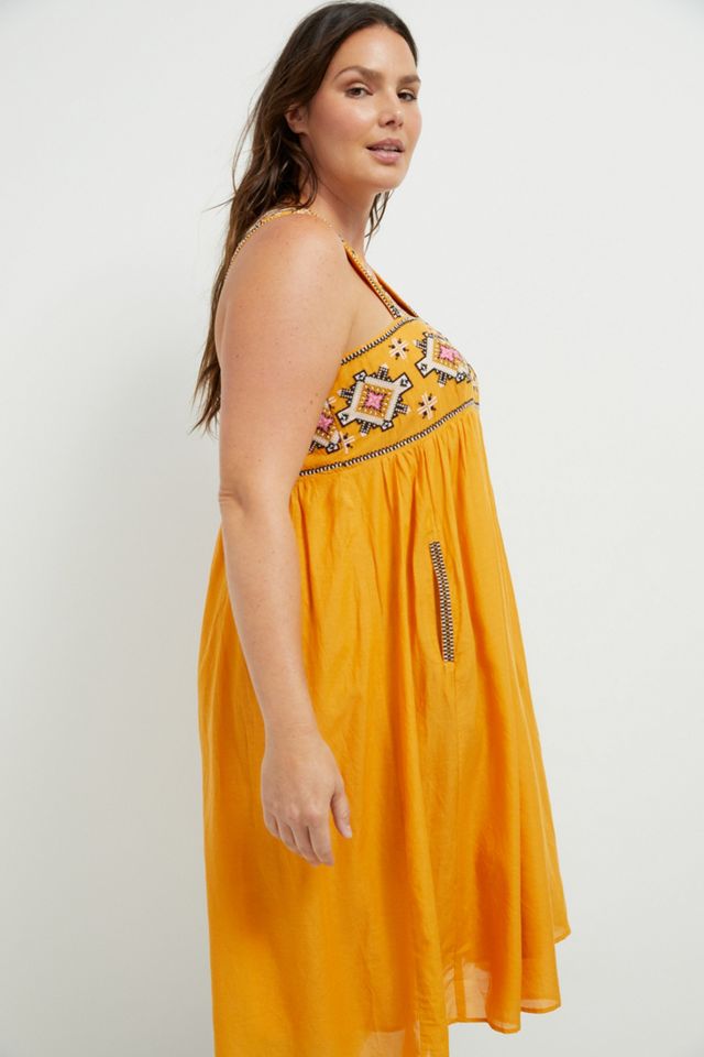 Teofila Embroidered Swing Dress | Anthropologie
