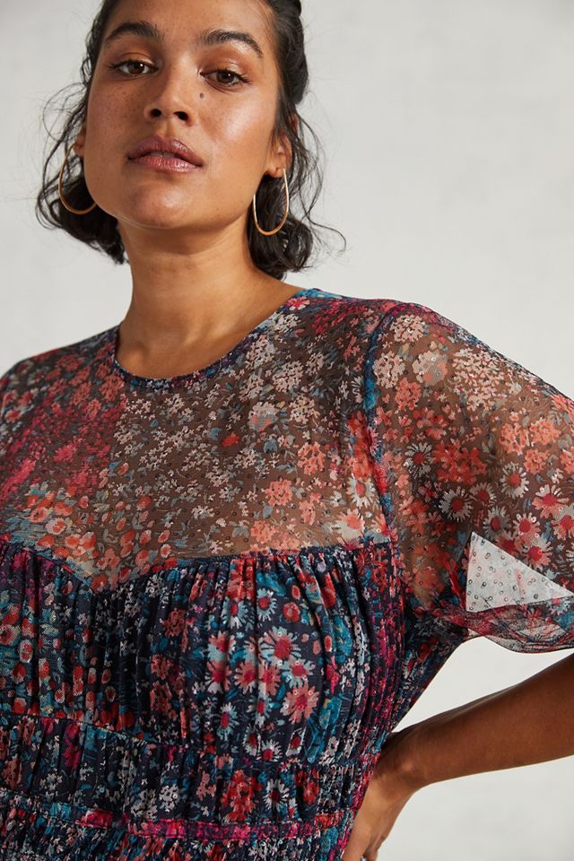 Maeve Ruched Floral Maxi Dress