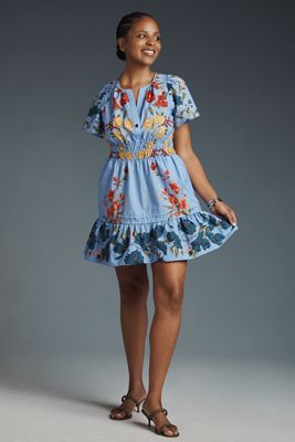 chinese dress ladies Lavender Floral Embroidered Halter Dress - Midi Dresses