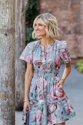 THE SOMERSET COLLECTION BY ANTHROPOLOGIE LOVERLY GREY X ANTHROPOLOGIE: THE SOMERSET MINI DRESS 