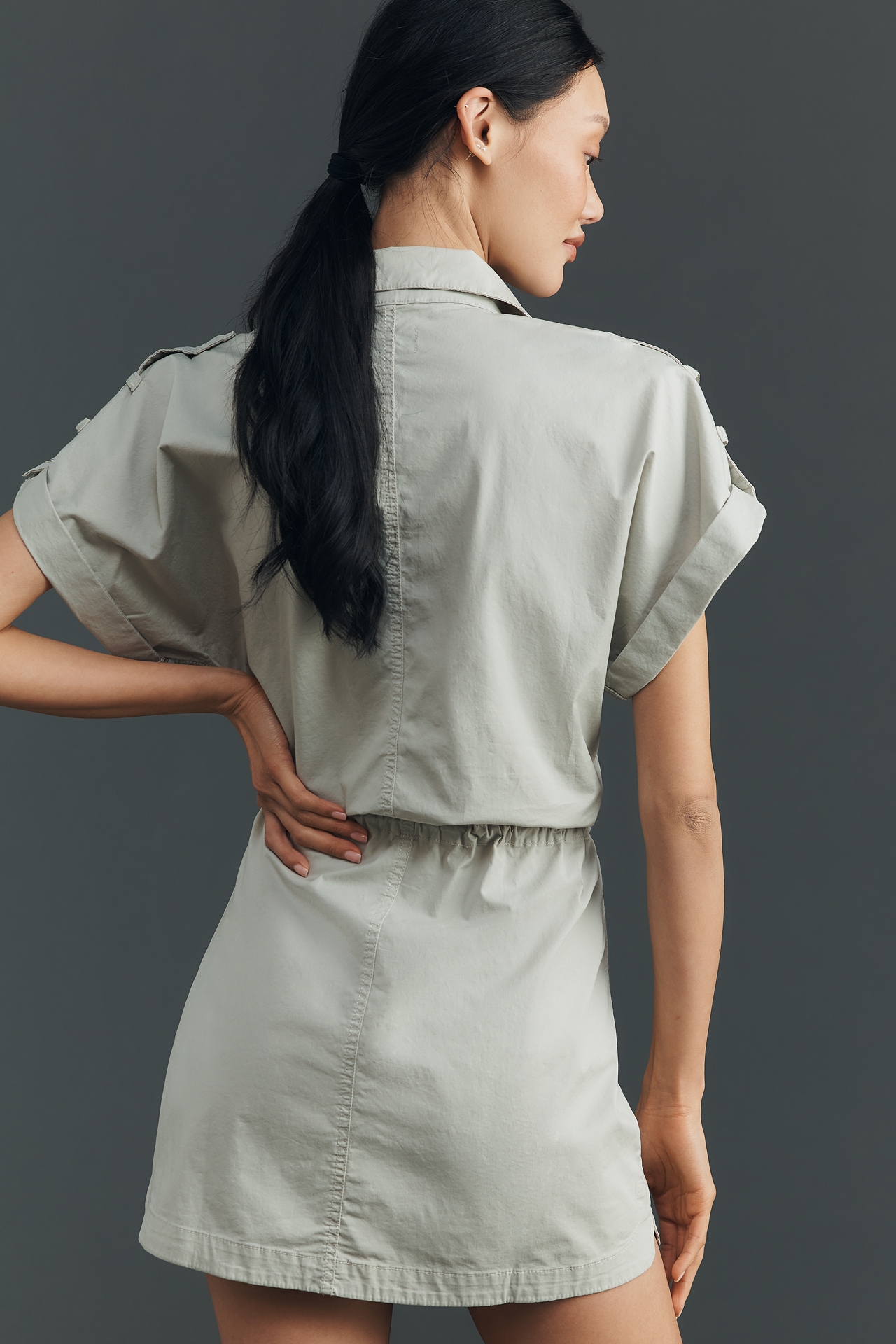 Pistola Meg Short-Sleeve Zip-Front Dress