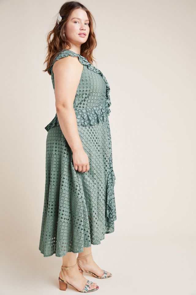 antoinette ruffled midi dress Antoinette Ruffled Midi Dress