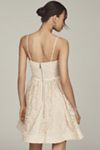 By Anthropologie Lace Basque-Waist Mini Dress