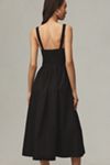By Anthropologie Drop-Waist Ruched Midi Dress