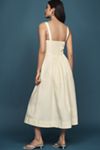 By Anthropologie Drop-Waist Ruched Midi Dress