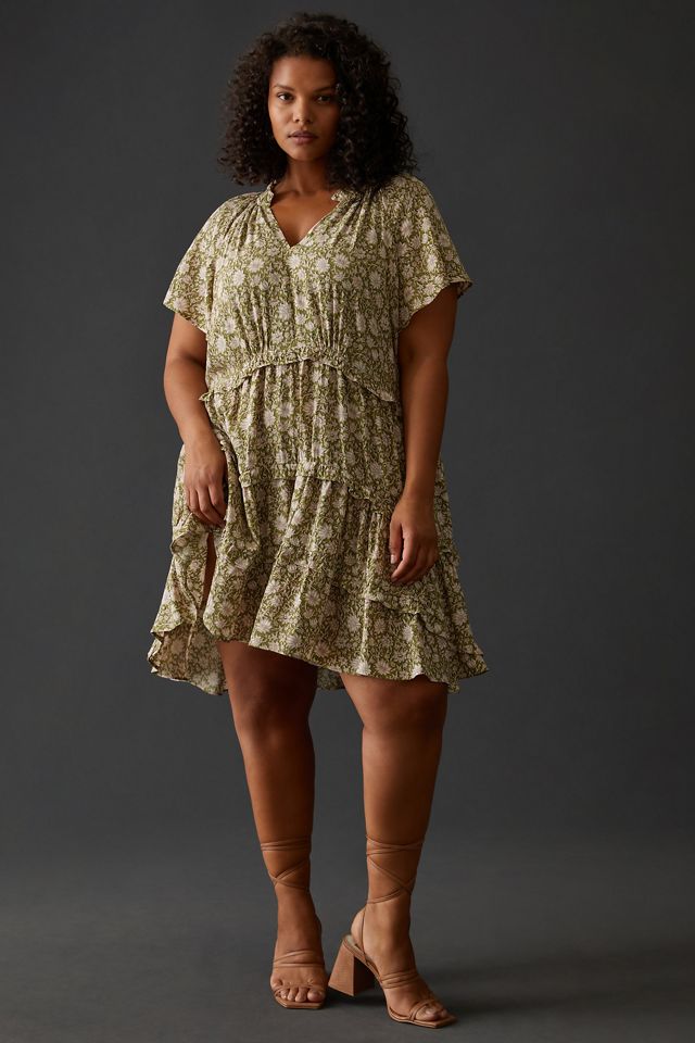 robin tiered mini dress anthropologie By Anthropologie Robin Tiered Mini Dress