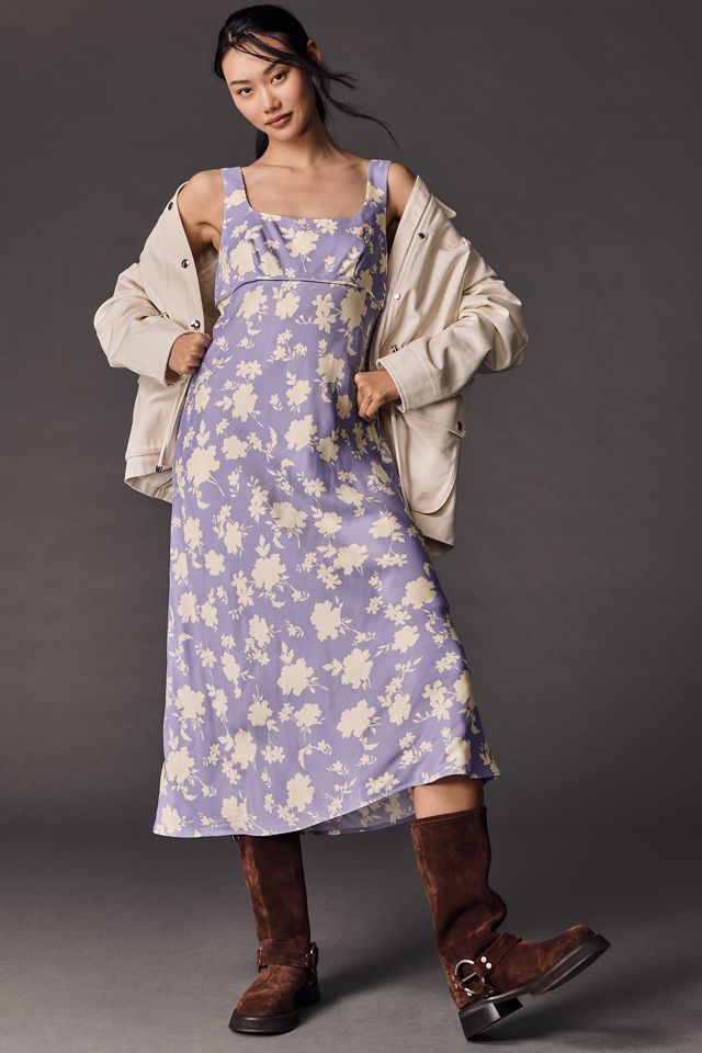 Maeve Square-Neck Midi Slip Dress #1