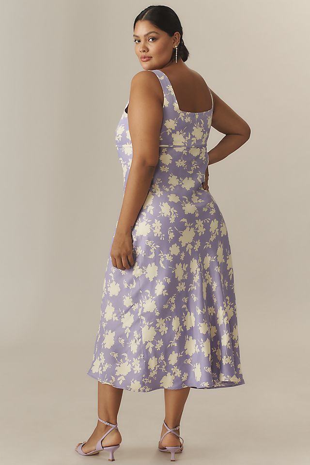 maeve square-neck midi slip dress Scarf Maeve Square-Neck Midi Slip Dress