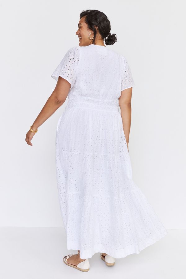 Maeve Somerset Tiered Eyelet Maxi Dress | Anthropologie UK