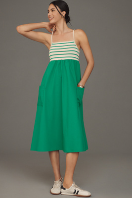 By Anthropologie Sleeveless Twofer Midi Dress