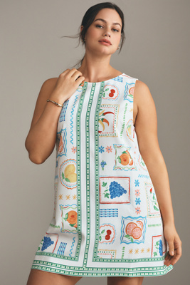 MAEVE SLEEVELESS MINI SHIFT DRESS 