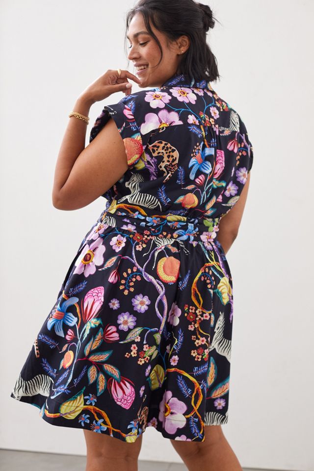 anthropologie maeve black floral dress Maeve-Anthropologie Size 6-S Women's Black-Multi Floral Shift Dress   Treasures Upscale Consignment