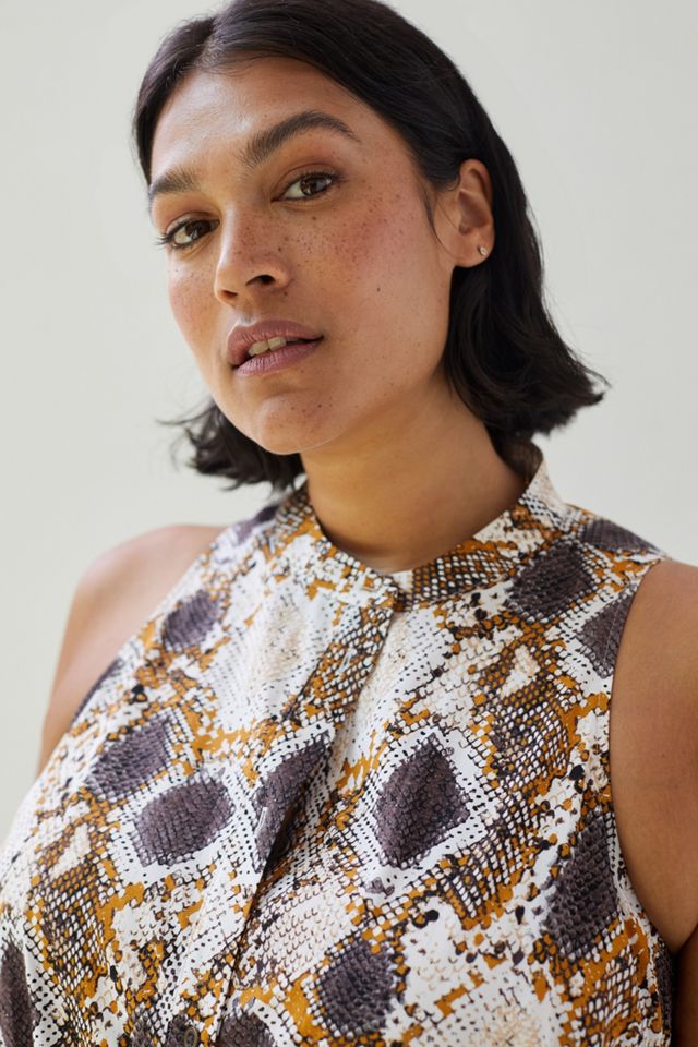 Maeve Snake-Printed Maxi Dress #8