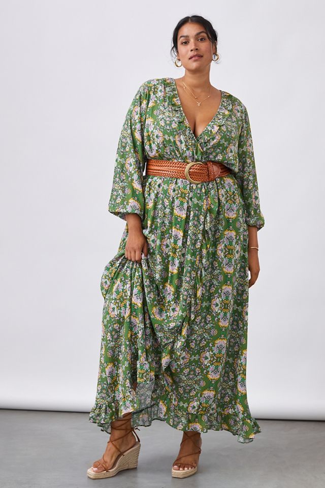 chinese dress ladies Nemidor Plus Size Women Summer Maxi Dress Floral Print Short Sleeve V Neck  Casual Boho Long Dresses with Pocket(422,14,Beige Print) at Amazon Women's  Clothing store