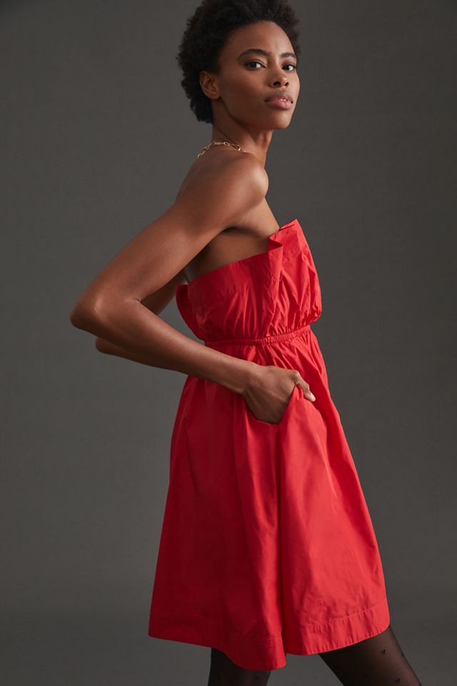 Ruffled Taffeta Mini Dress #4