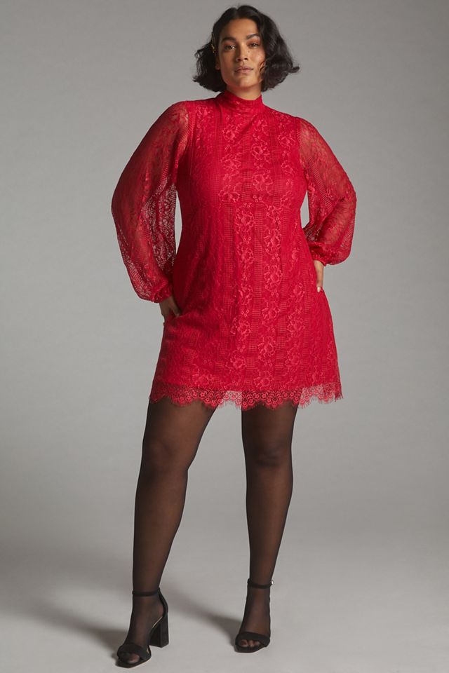 Maeve Open-Back Lace Mini Dress #5