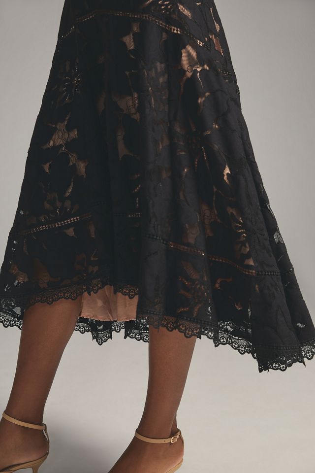 By Anthropologie Slim Lace Maxi Dress #3