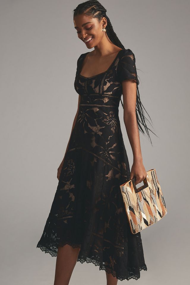 Anthropologie black shop maxi dress