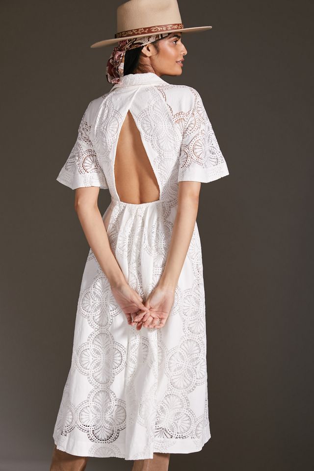 Maeve Eyelet Midi Dress #3