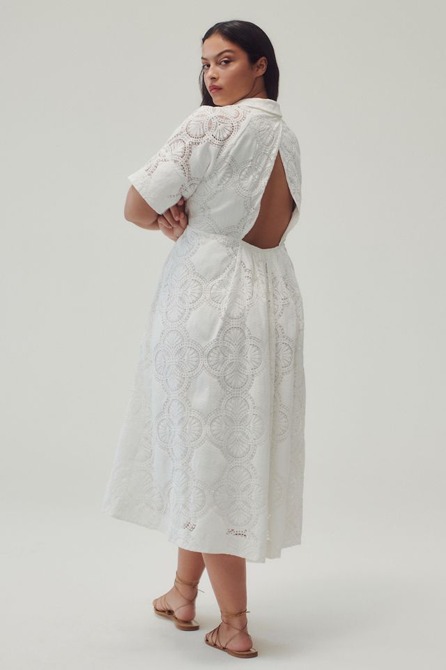 Maeve Eyelet Midi Dress #7