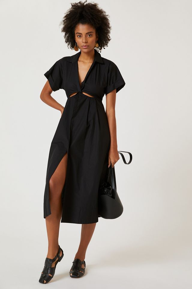 Twist Waist Midi Shirtdress | Anthropologie