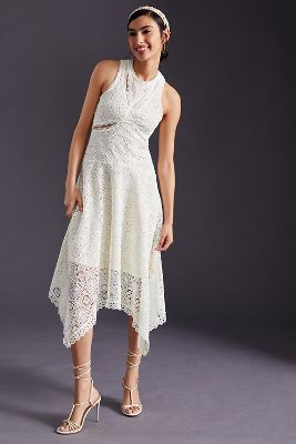 lace cut out maxi dress