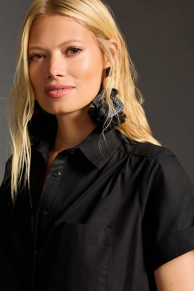 The Francie Mini Buttondown Shirt Dress by Maeve #3