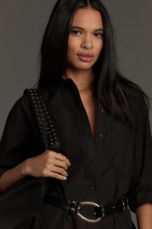 By Anthropologie Long-Sleeve Shirt Dress #4