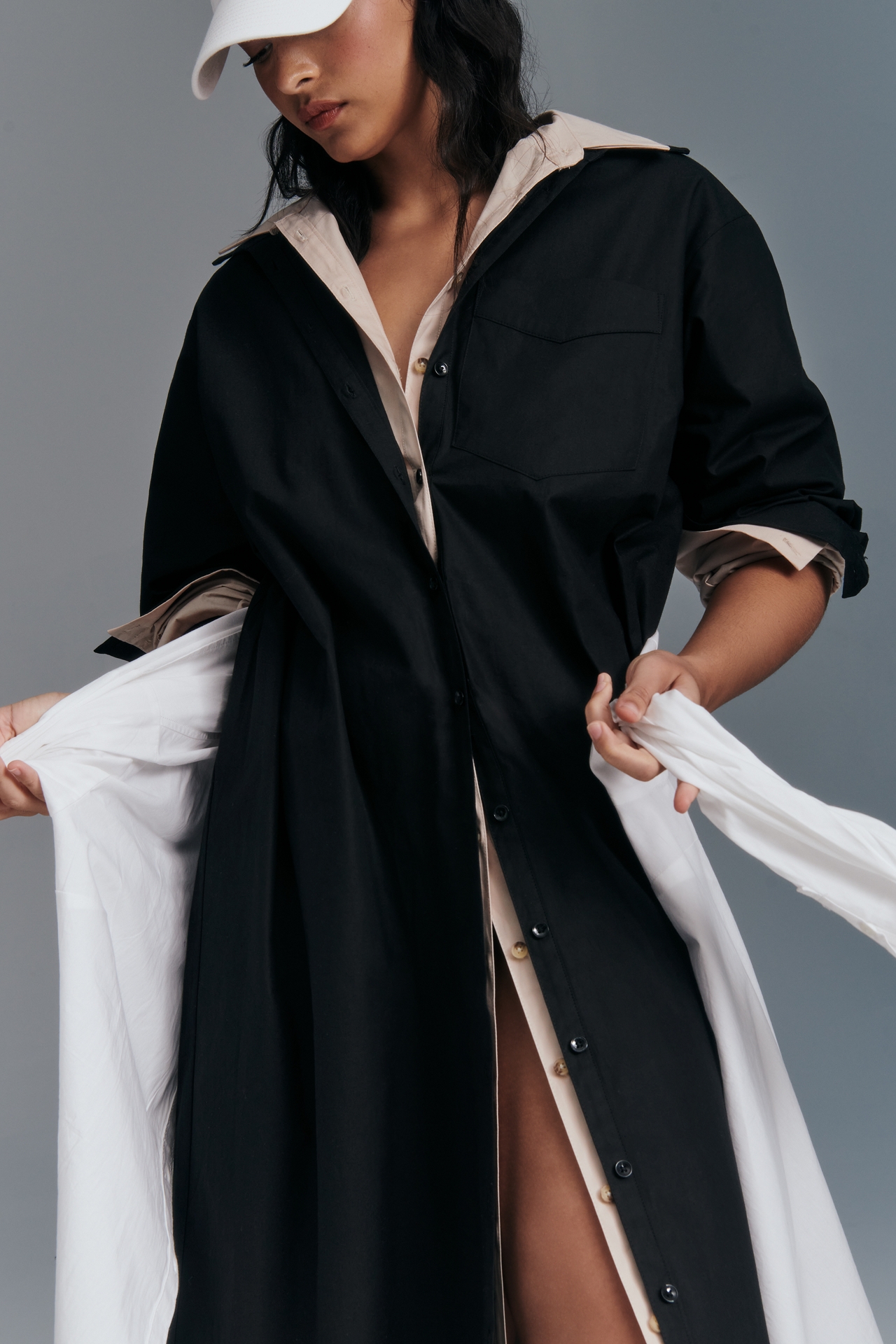 The Soren Long-Sleeve Shirt Dress by Maeve