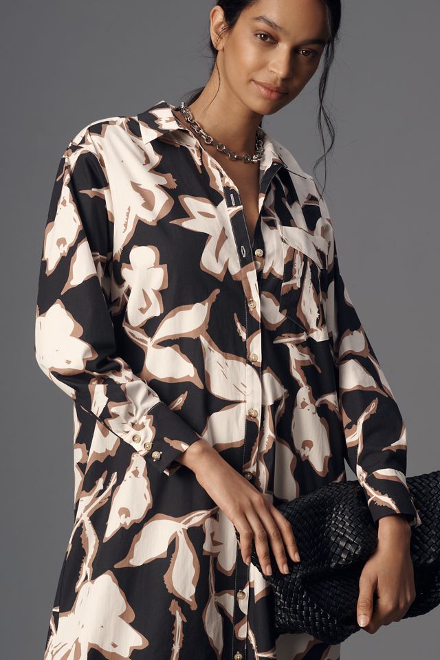 The Soren Long-Sleeve Shirt Dress by Maeve #3