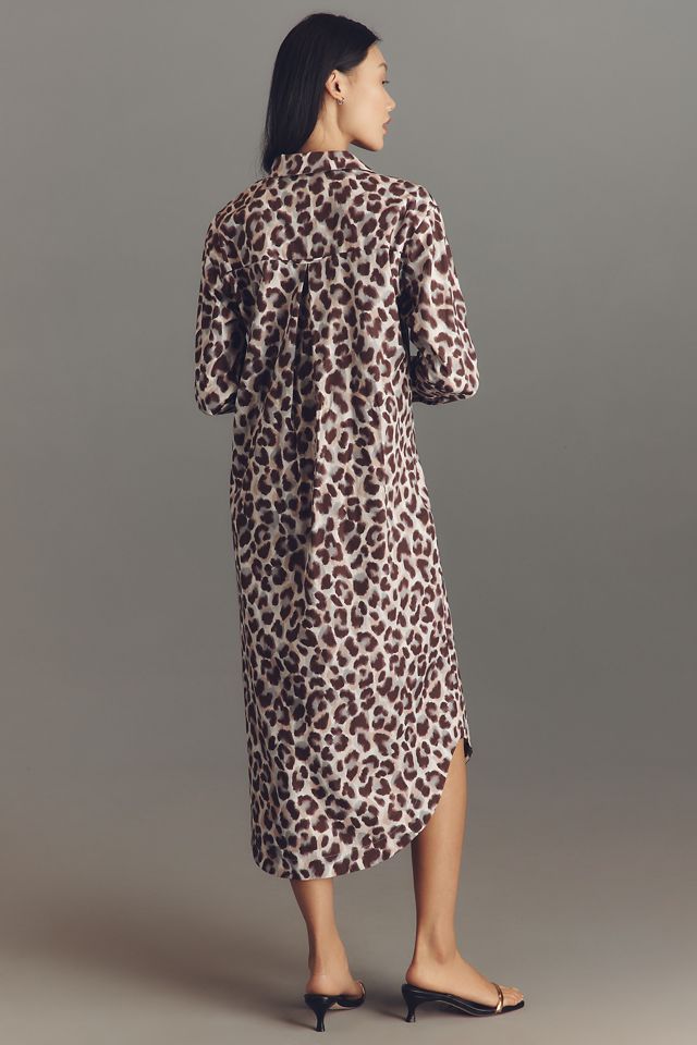 The Soren Long-Sleeve Shirt Dress by Maeve #1
