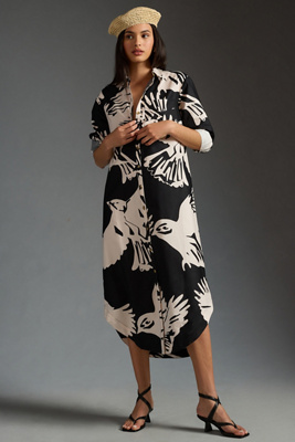 The Soren Long-Sleeve Shirt Dress by Maeve