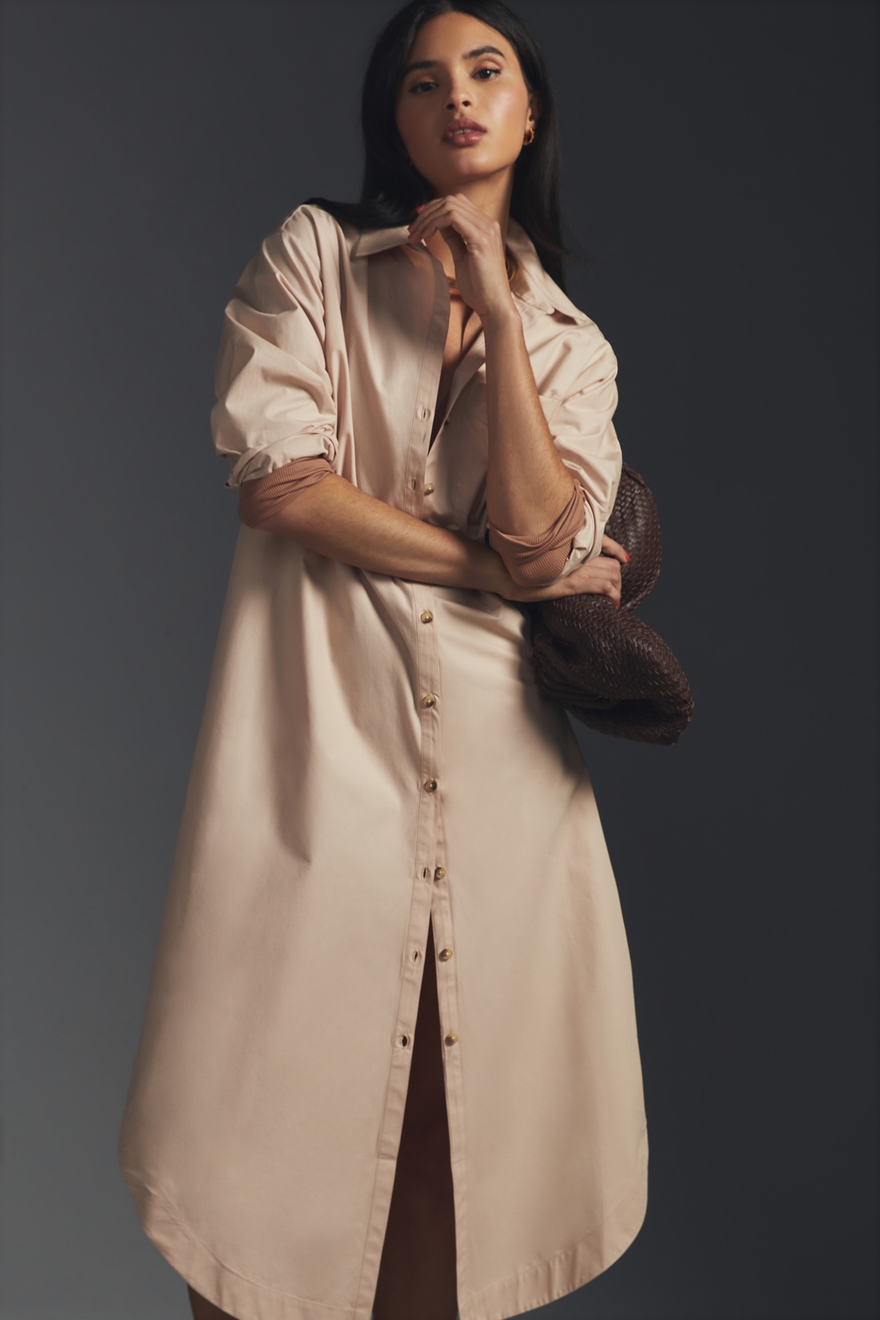 The Soren Long-Sleeve Shirt Dress by Maeve