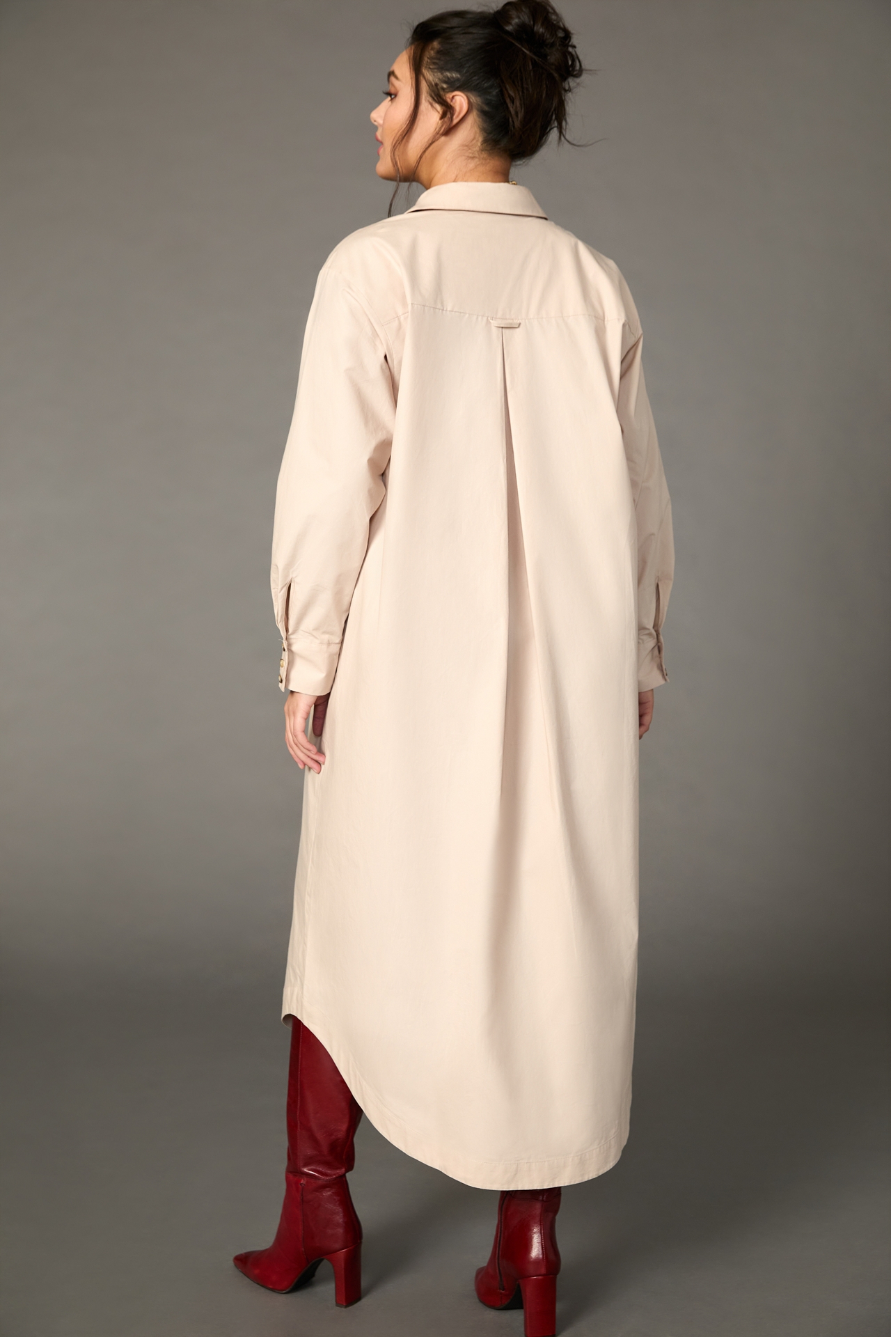 The Soren Long-Sleeve Shirt Dress by Maeve