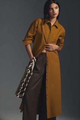 The Soren Long-Sleeve Shirt Dress by Maeve