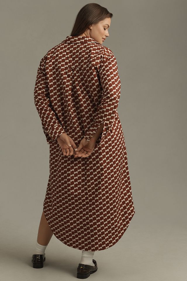 By Anthropologie Langarm-Hemdblusenkleid #5