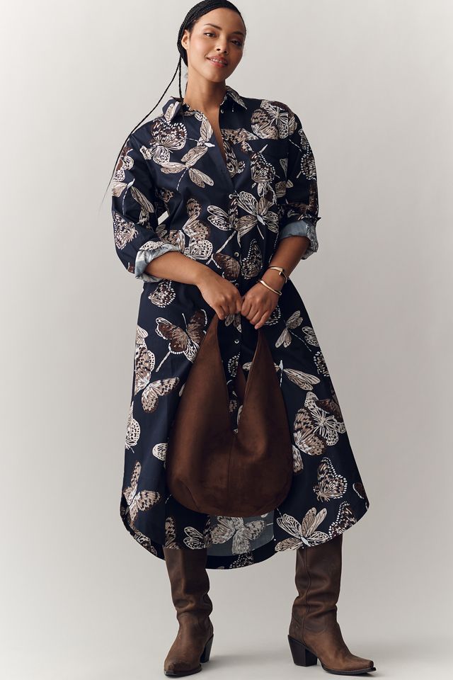 the soren long-sleeve shirt dress by maeve Soren Long-Sleeve Shirt Dress by Maeve