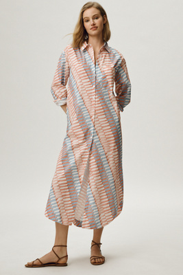 The Soren Long-Sleeve Shirt Dress by Maeve | Anthropologie