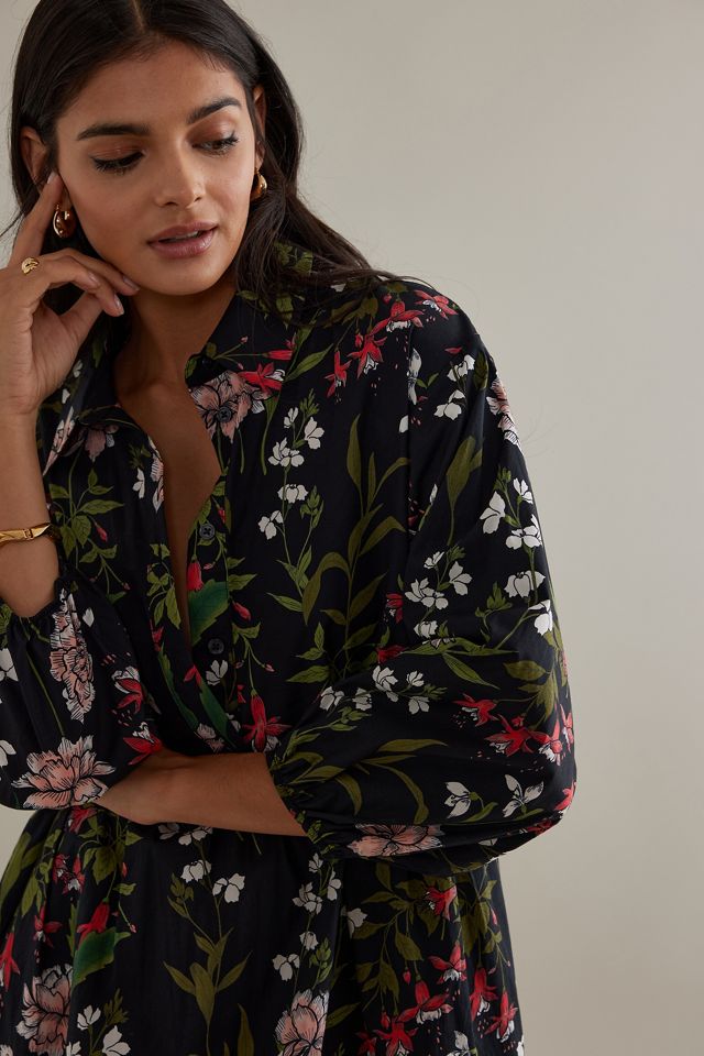 The Bettina Tiered Midi Shirt Dress by Maeve #8