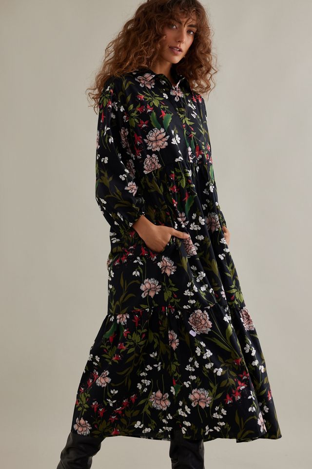 The Bettina Tiered Midi Shirt Dress by Maeve #2