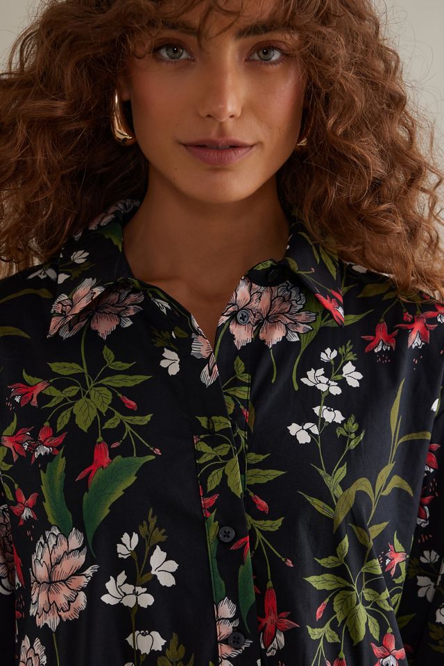 The Bettina Tiered Midi Shirt Dress by Maeve #3