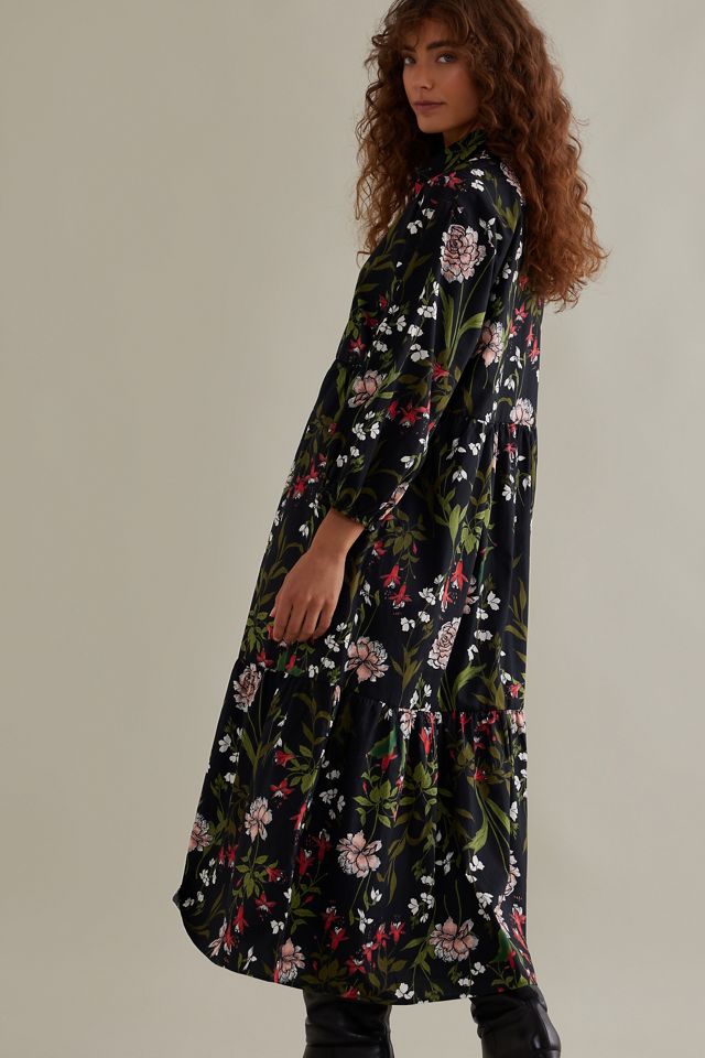 The Bettina Tiered Midi Shirt Dress by Maeve #5