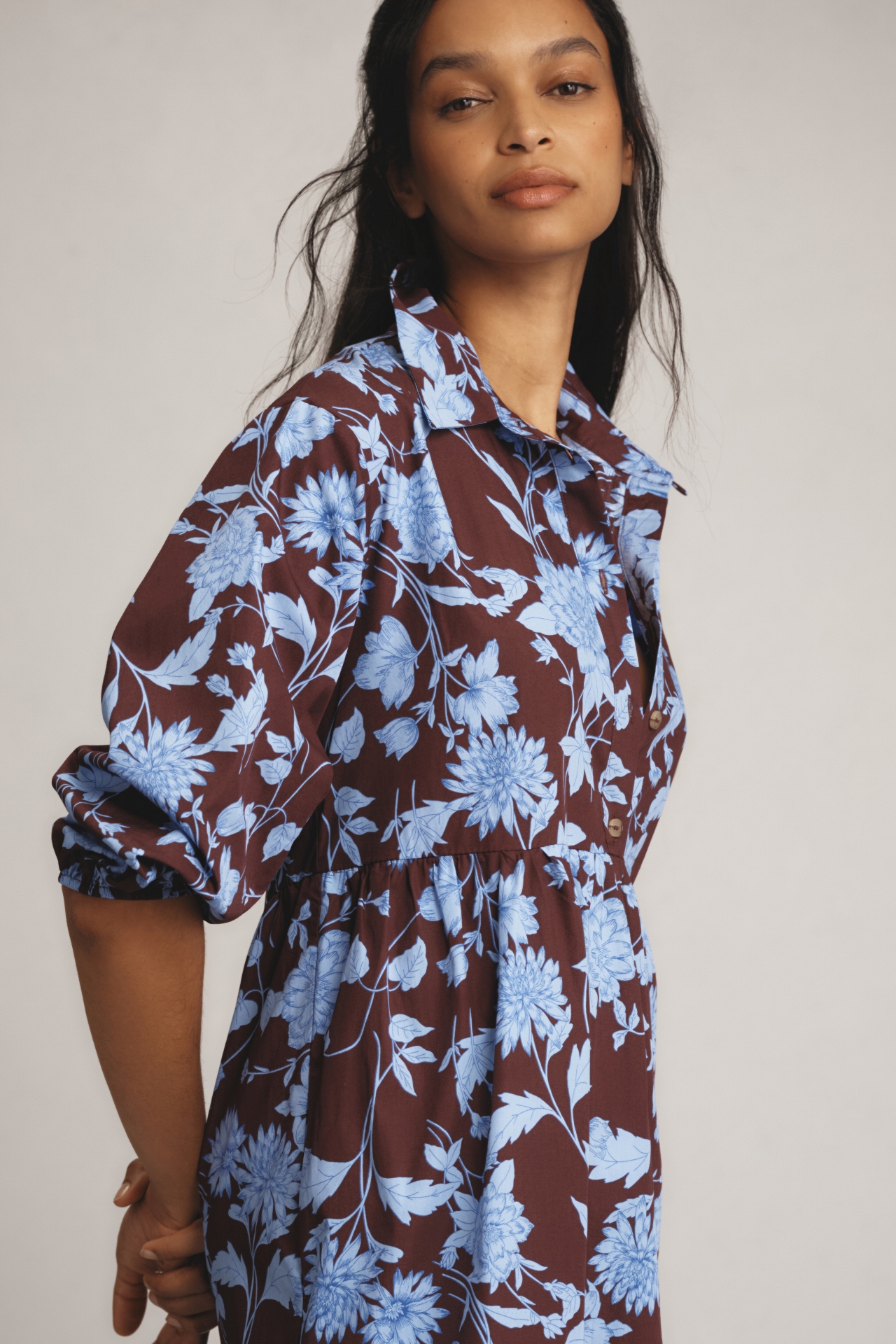 The Bettina Tiered Shirt Dress by Maeve