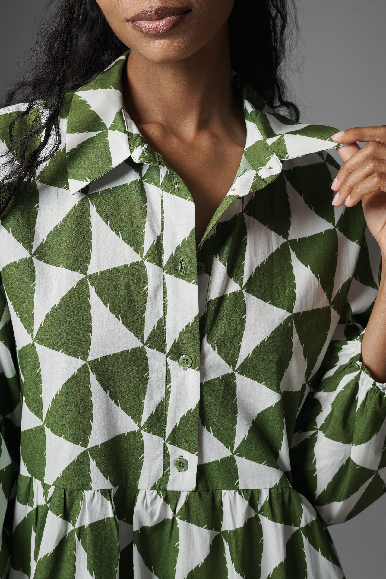 The Bettina Tiered Shirt Dress by Maeve