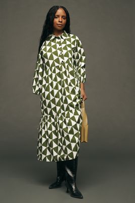 The Bettina Tiered Shirt Dress by Maeve