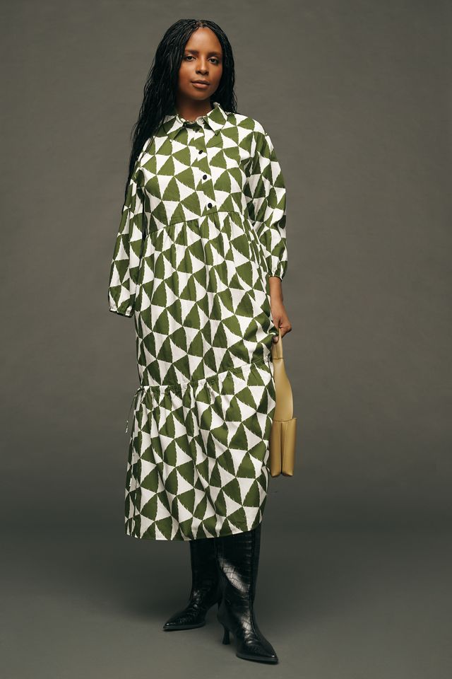 The Bettina Tiered Shirt Dress by Maeve | Anthropologie