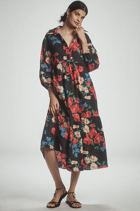 The Bettina Tiered Shirt Dress by Maeve