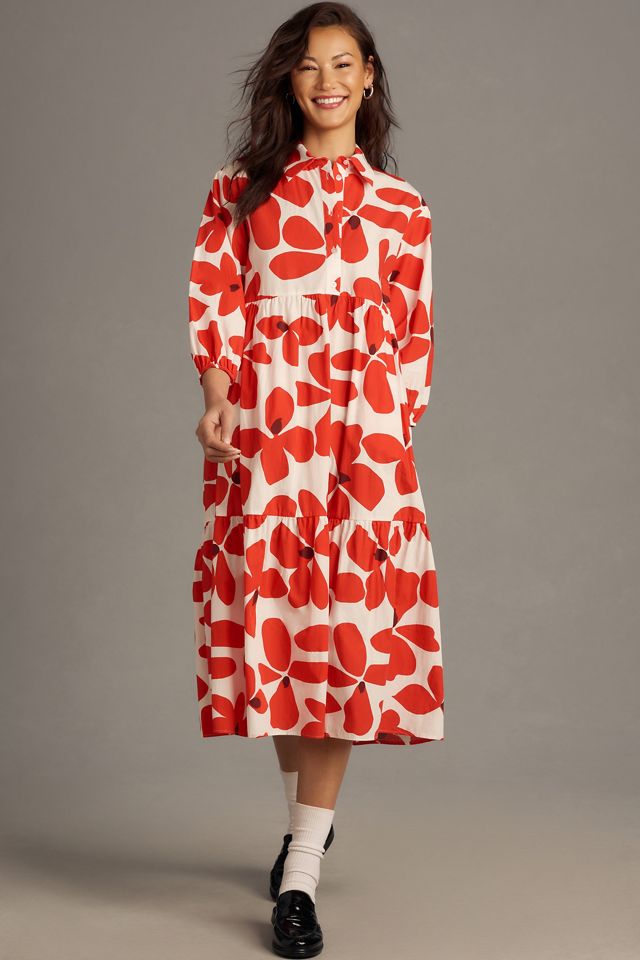 Sleeveless Tiered Shirt Dress VAS0074